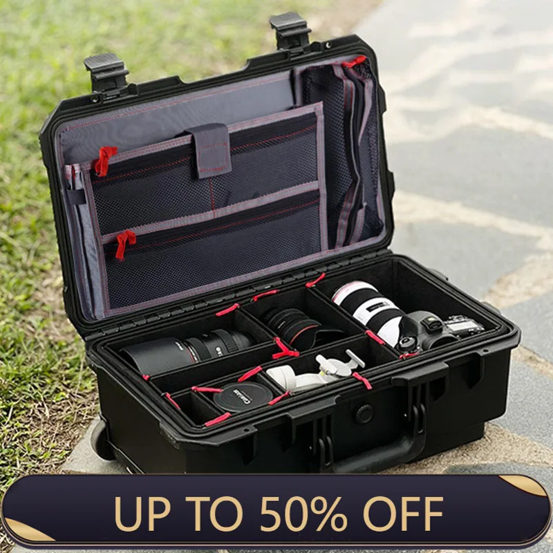 SMRITI Toolbox Multifunctional DSLR Camera Organizer Box Safety Equipment Protective Boxes Large Capacity Tool Storage Boxes