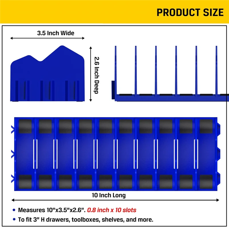 A84Z-Zangen-Organizer-Rack, Zangenschneider mit 10 Fächern, Werkzeug-Organizer, Werkzeugschublade, Werkzeugkasten-Organizer