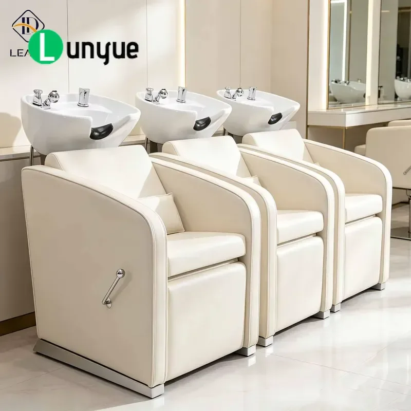 Custom Beauty Furniture Shampoo Bed Sink Hair Reclining Shampoo Basin for Hair Washing Station with Comfortable