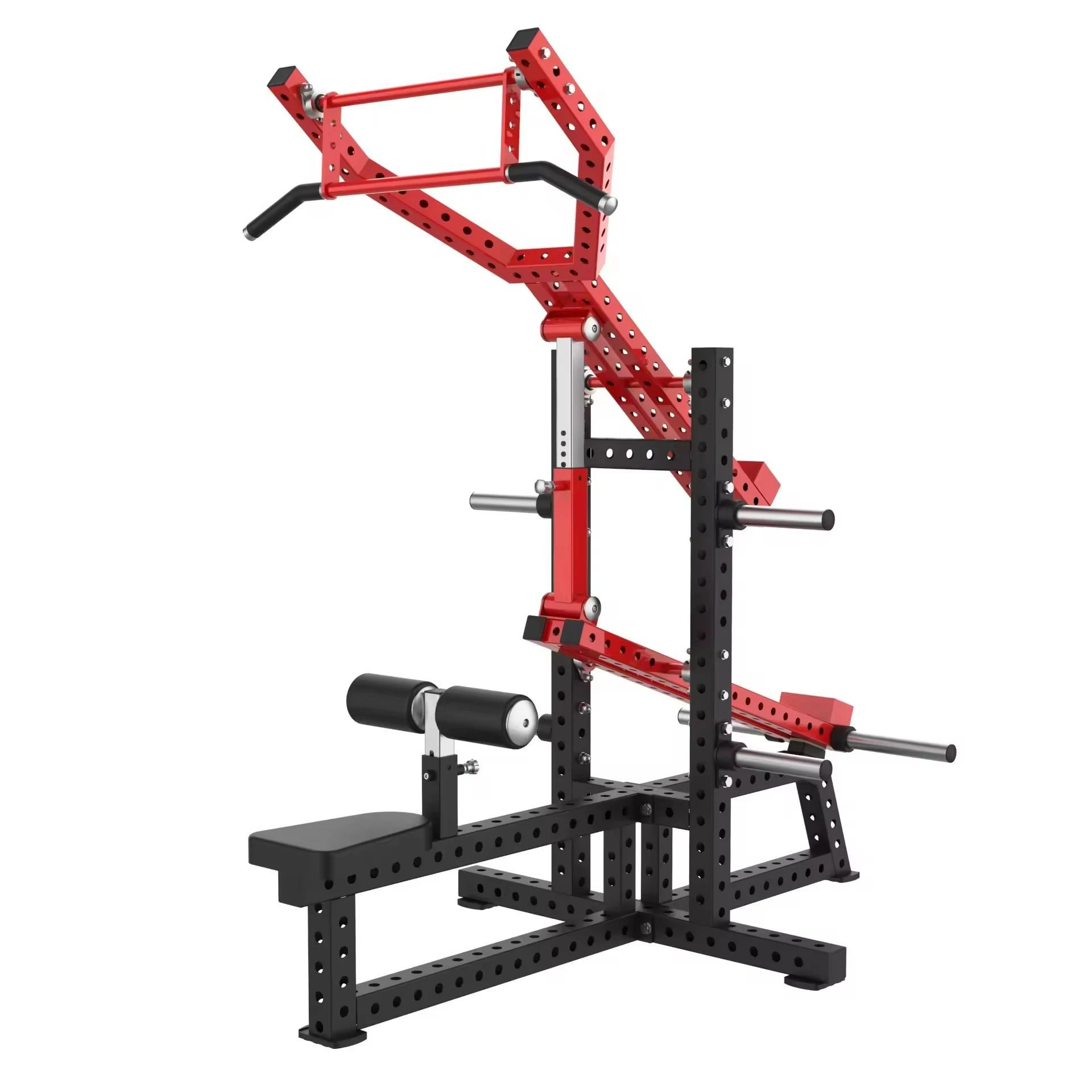 Commercial Gym Fitness Equipment Pendulum Squat Leg Press Machine With Arms & Back Workouts Safety Features Steel Construction