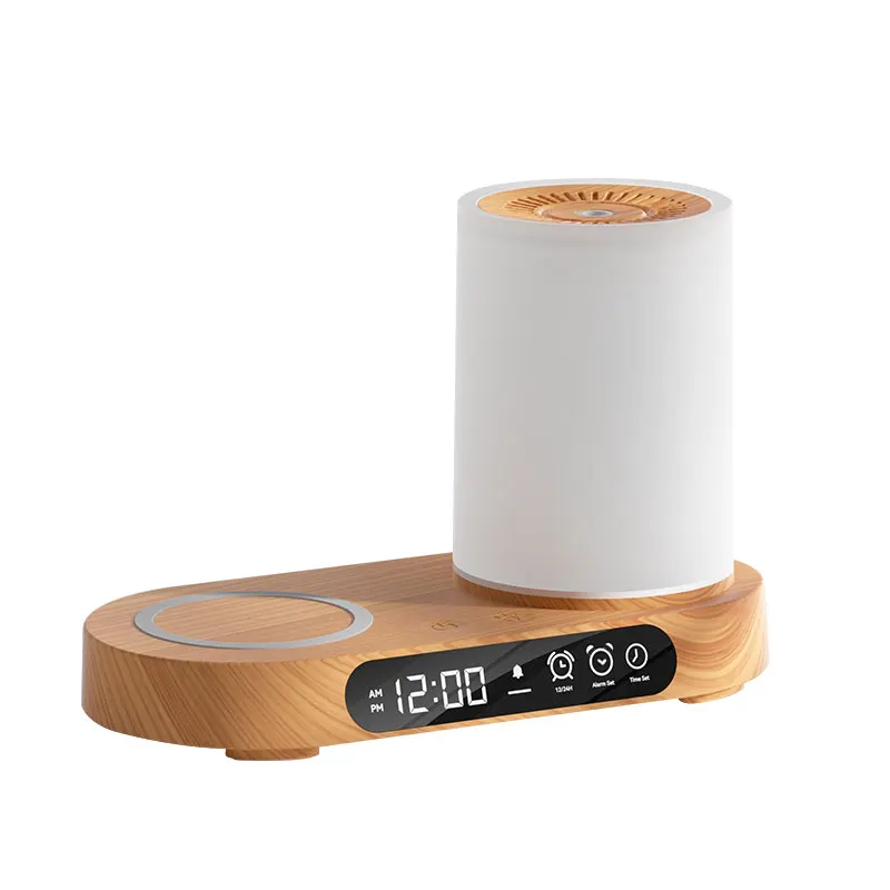 

2025 New Invention Factory Wireless Charger Aroma Diffuser Clock Air Humidifier Mobile Phone Wireless Charging Humidifier