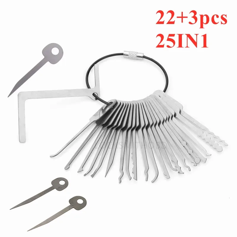 

New 25IN1 Full Set Universal Wrench Suitable Tool Portable Tool for Unlocking Doors Use Opening Doors When Keys Are Forgotten