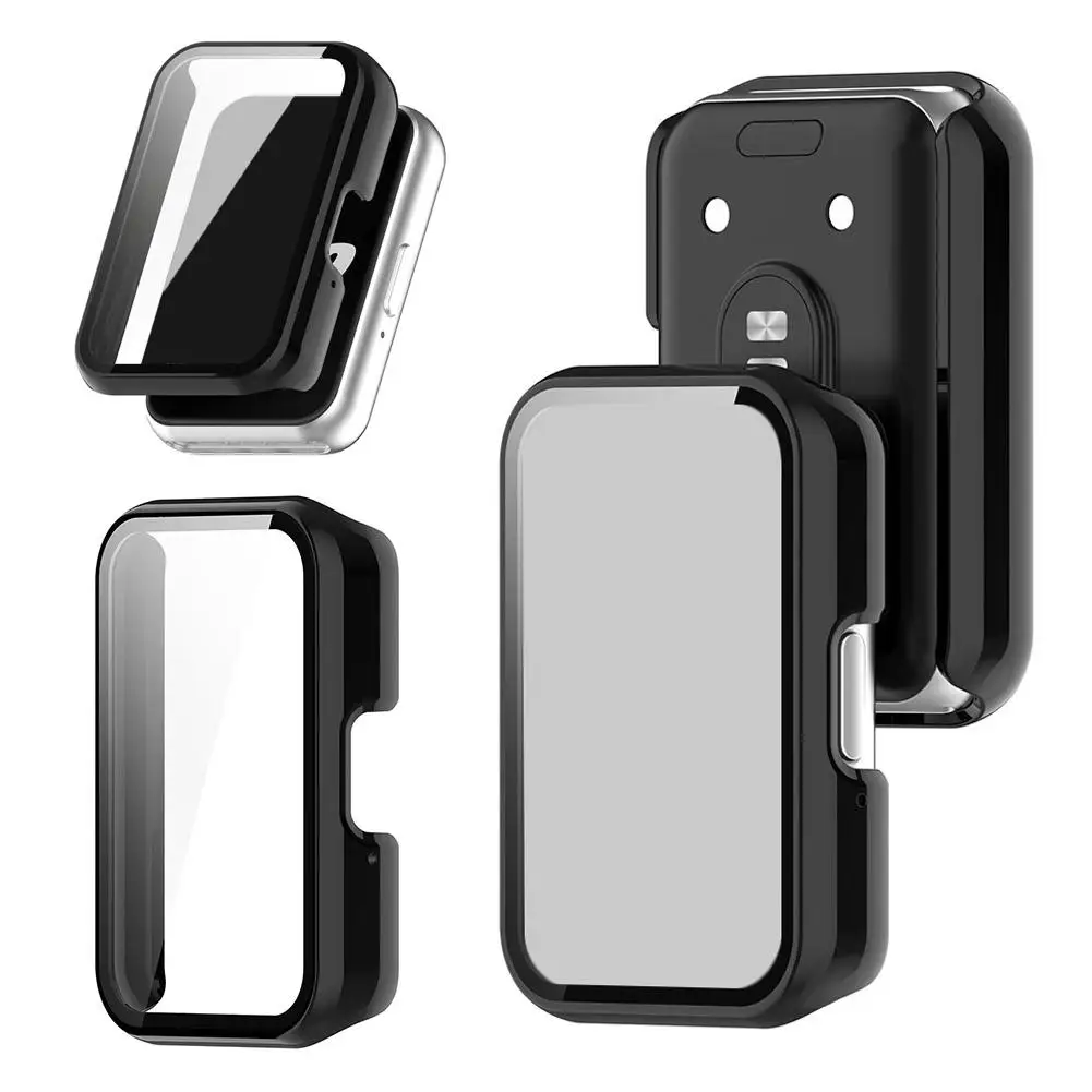 Smart Watch Armband Voll abdeckung Stoßstange Schutzhülle Voll abdeckung Displays chutz folie gehärtetes Glas für Samsung Galaxy Fit 3