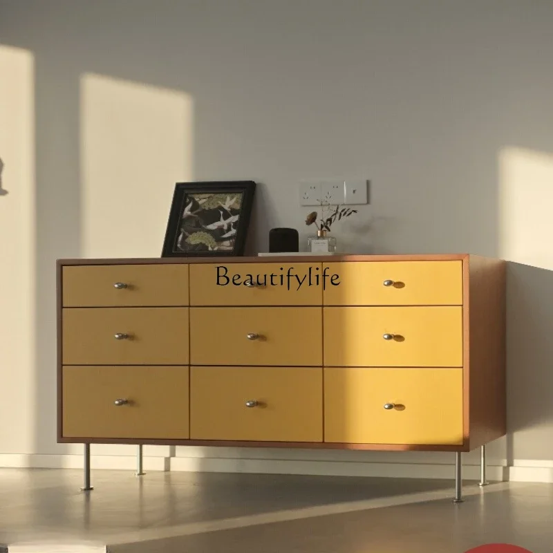 

ls 35Medieval style solid wood drawer dining side cabinet bedroom bedside storage locker retro