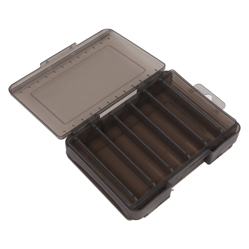 2PCS Double Sided Hard Lure Storage Case with Handle Breathable Fishing Lure Box Waterproof V-type 12 Slots Bait Organizer Case