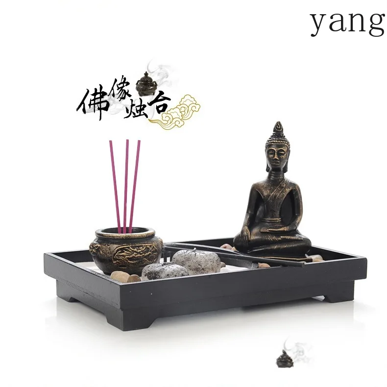 CX Buddha statue ornament sand table incense insert micro landscape decoration craft desktop Buddha art