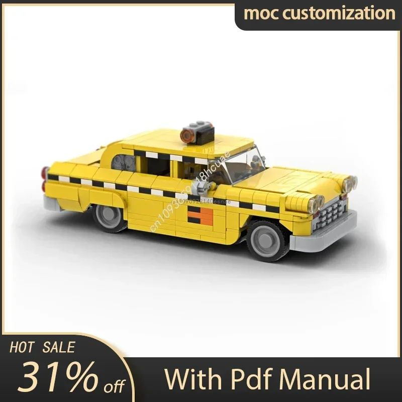 

Горячая MOC New York Checker Cab Speed City Car Champion Racer Supercar Строительные блоки Кирпичная техника Креативный гаражный набор «сделай сам»