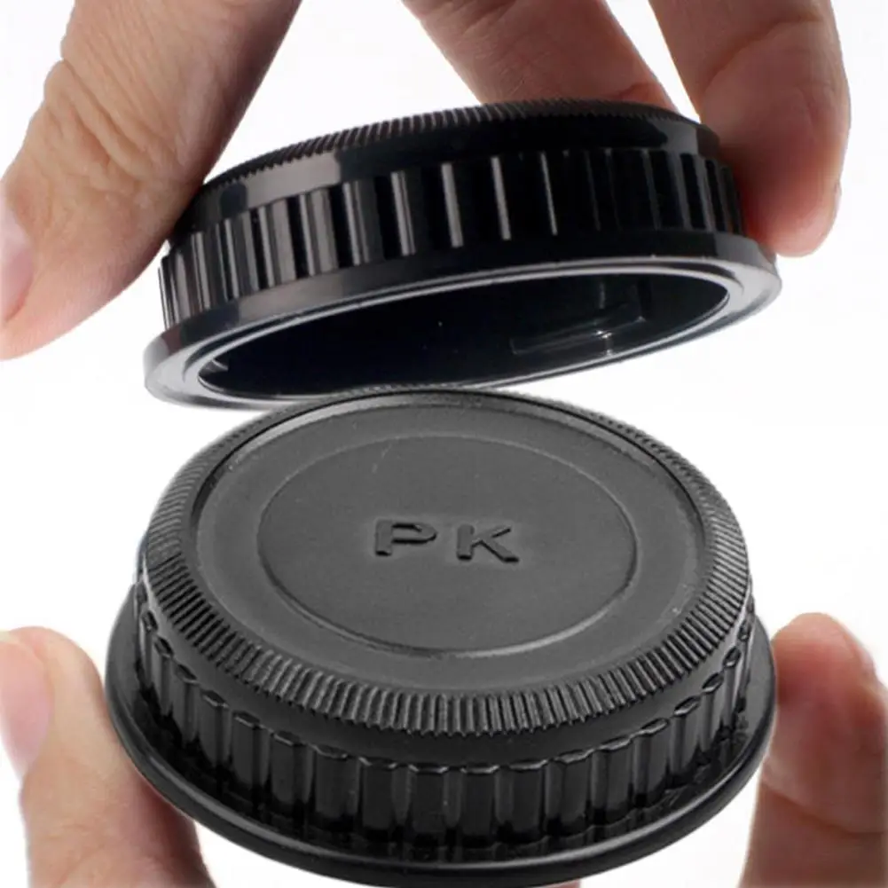 1pc Rear Lens Cover For Pentax Pk 18-55mm 55-300mm 40mm Accessories Camera Black Camera Protector Action