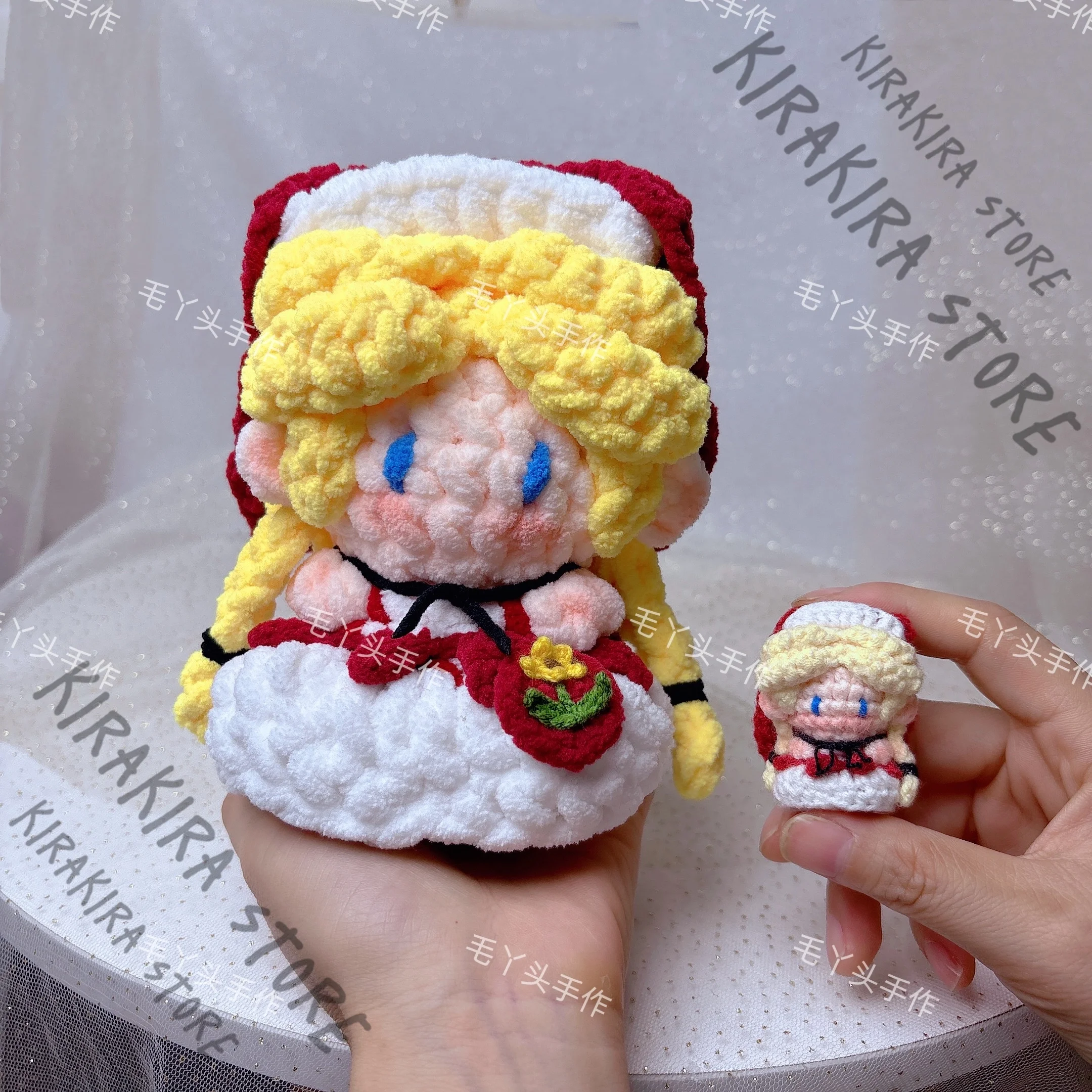 

Identity Ⅴ Anne Lester Toy Merchant Thick Woolen Ice Thread Hand-crocheted Puppet Crocheting Cosplay Keyring Pendants Widget