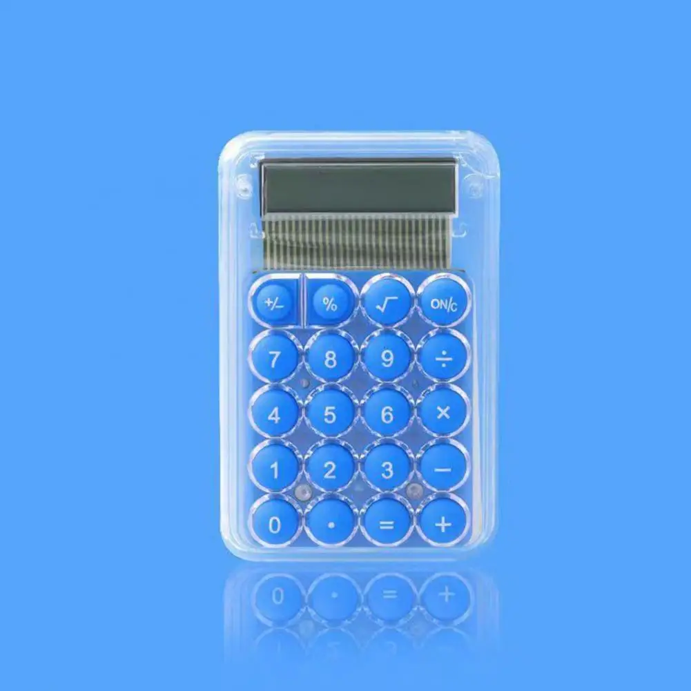 Calculadora electrónica portátil de 8 dígitos para estudio, calculadora Digital compacta, botones de silicona, suministros de oficina