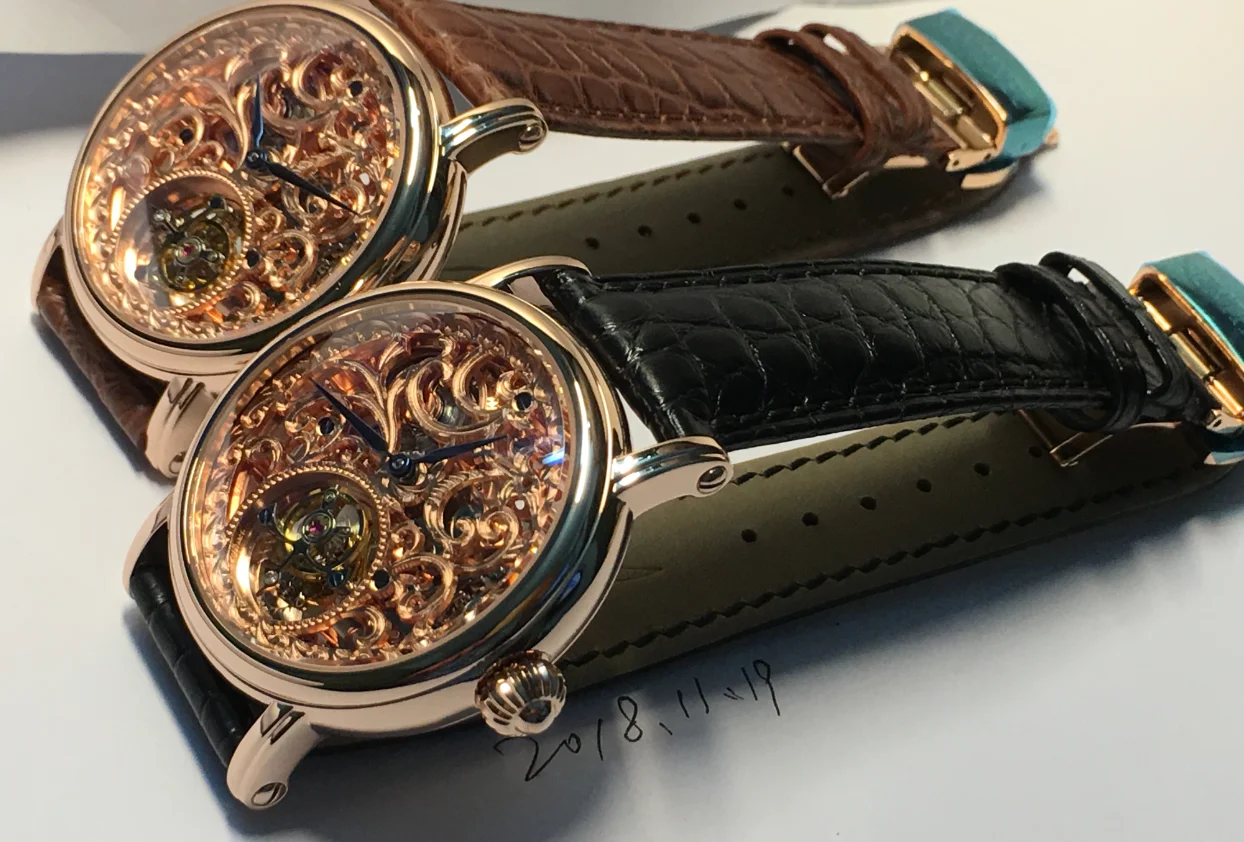 40mm Tourbillon-Uhrwerk. Tourbillon-Uhr Herren Mechanische Uhr Saphirglas Wasserdicht