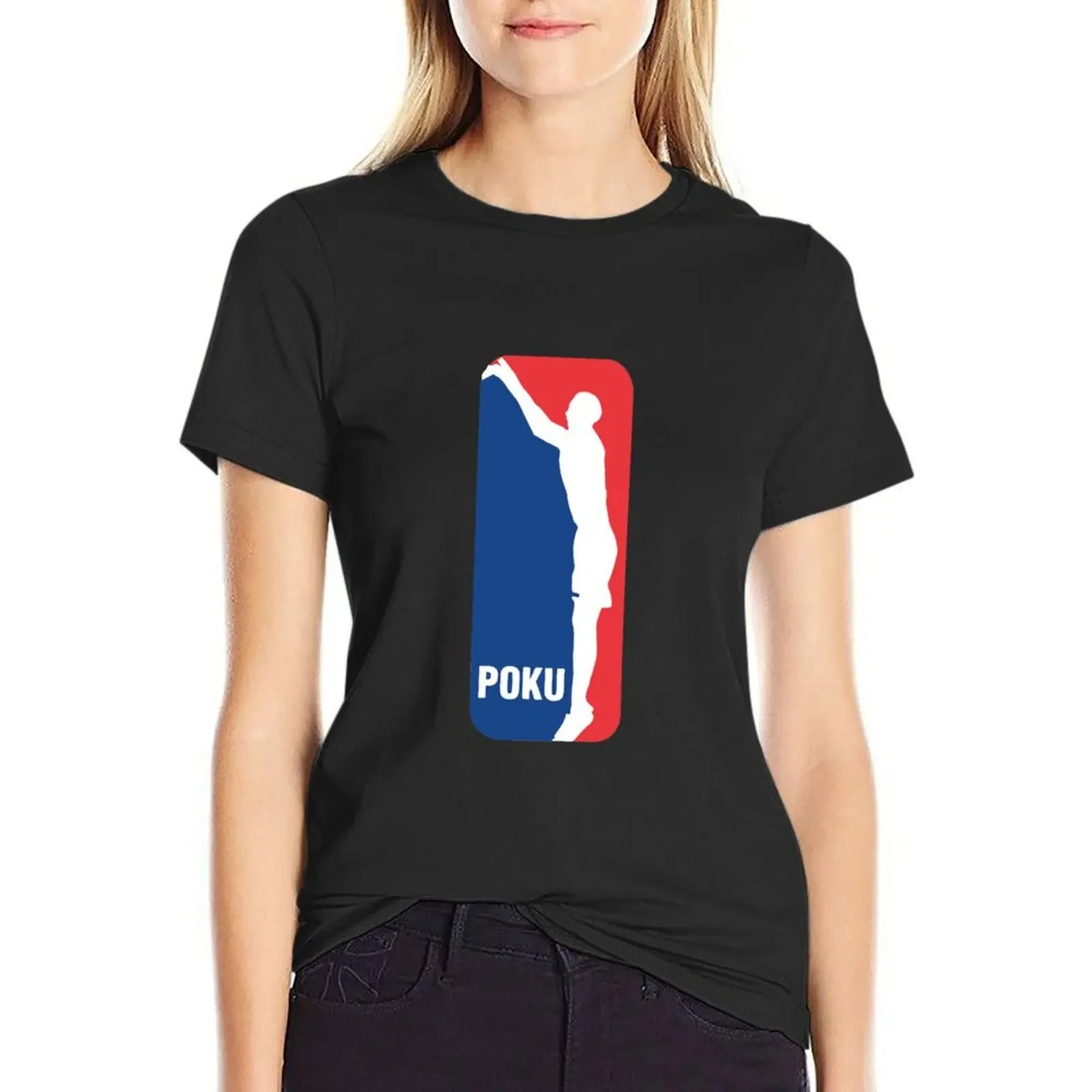 

POKU'S LEAGUE T-Shirt shirts graphic tees animal prinfor korean fashion kawaii clothes cat shirts for Women