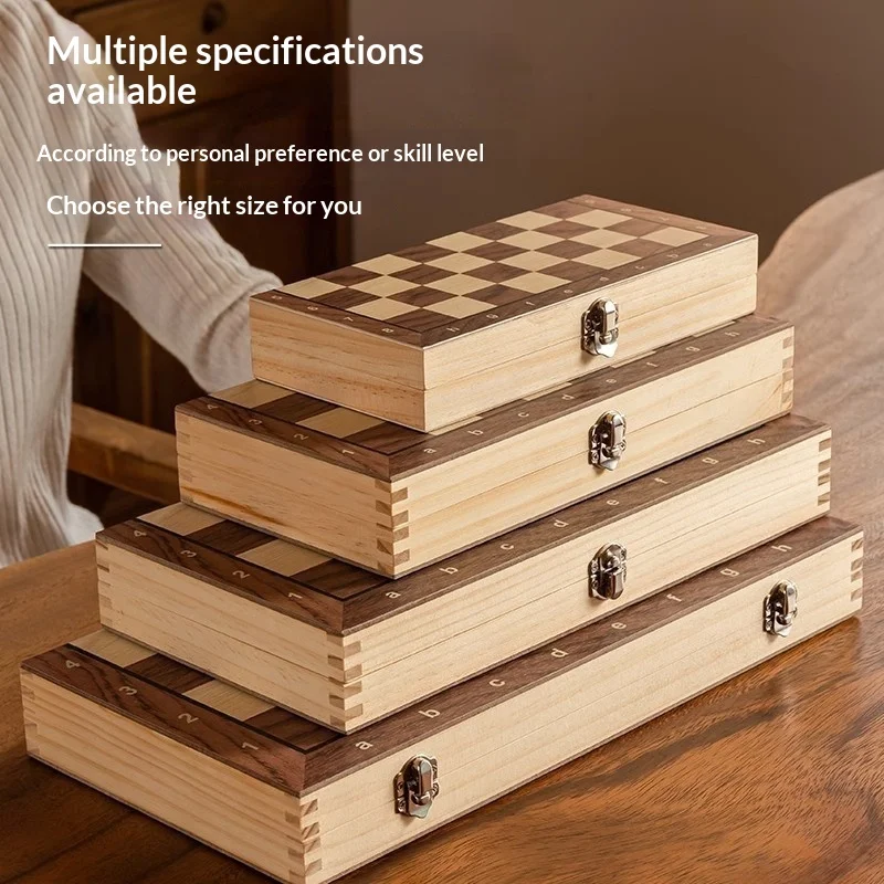 Premium Magnetic Wooden Chess Foldable Solid Wood With Extra Queen High Grade For Competition Adult Multiple Sizes