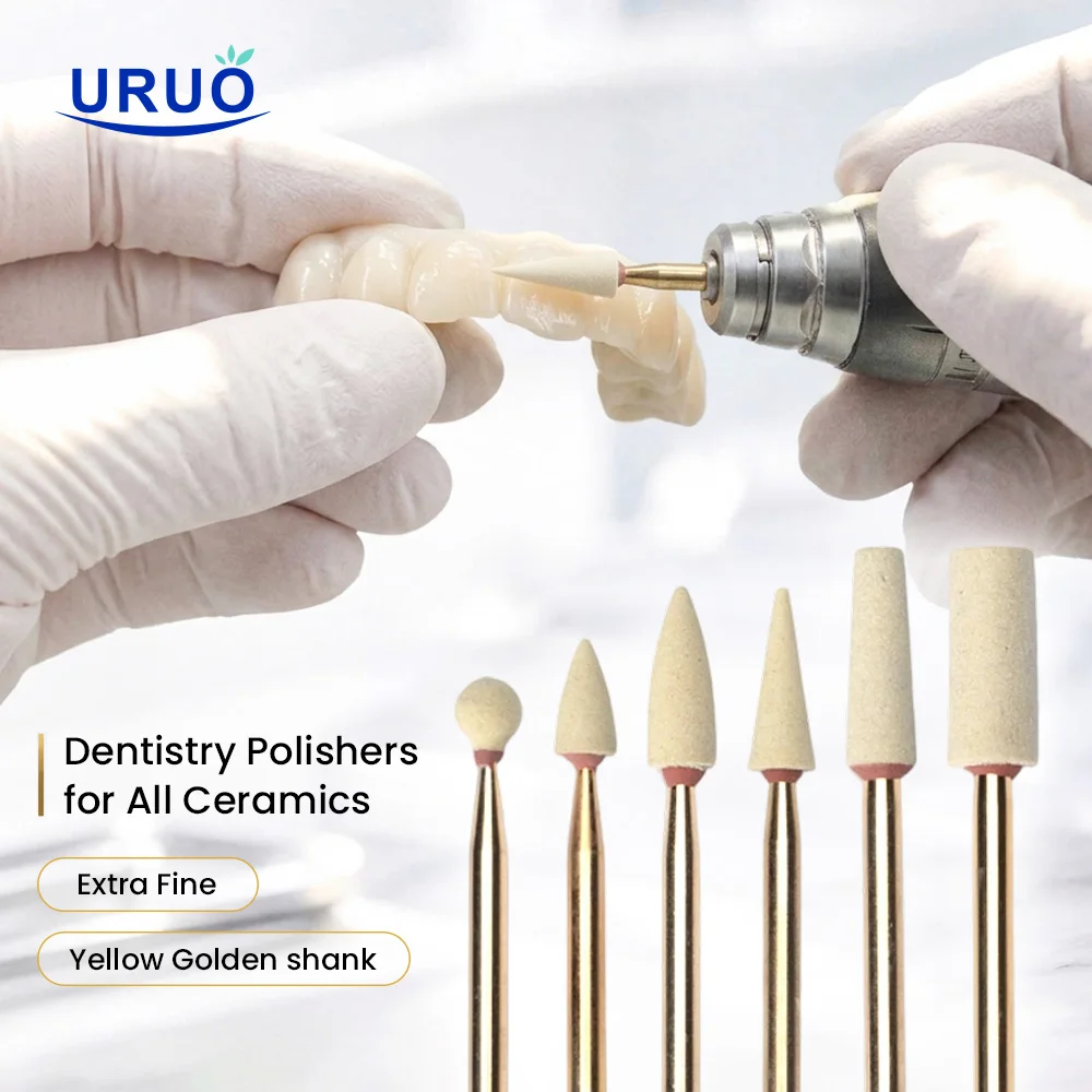 Dental Polishing Burs Ceramic Diamond DY Extra Fine Dentistry Diamond Stones for Zirconia EMAX Ceramic Pregnant Grinding Burs