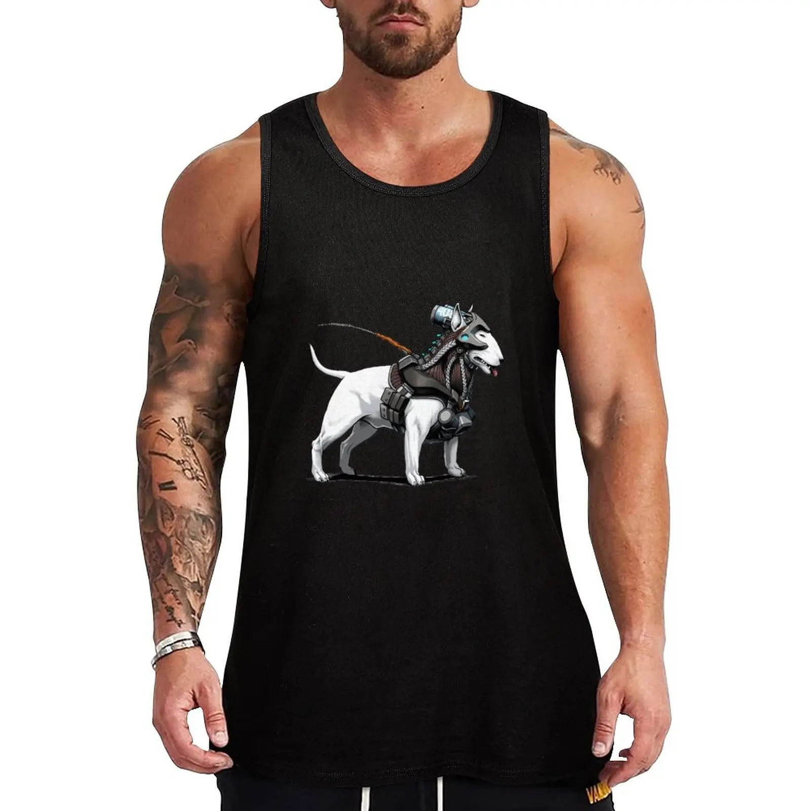 Tech Bull Terrier Tank Top Landscape Print Tank Top Nature Graphic Sleeveless