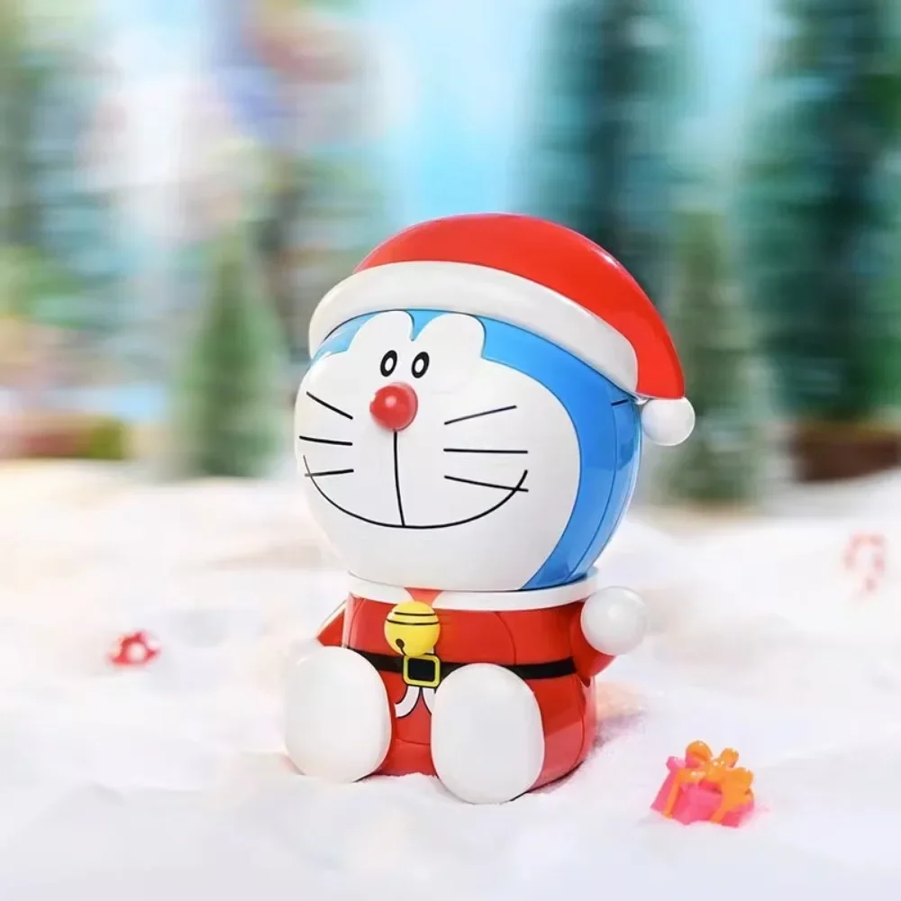 Keeppley Doraemon Series Funny Little Chicken Astronaut Skiing Cute Puzzle Building Block Toy Decorative Ornaments Birthday Gift