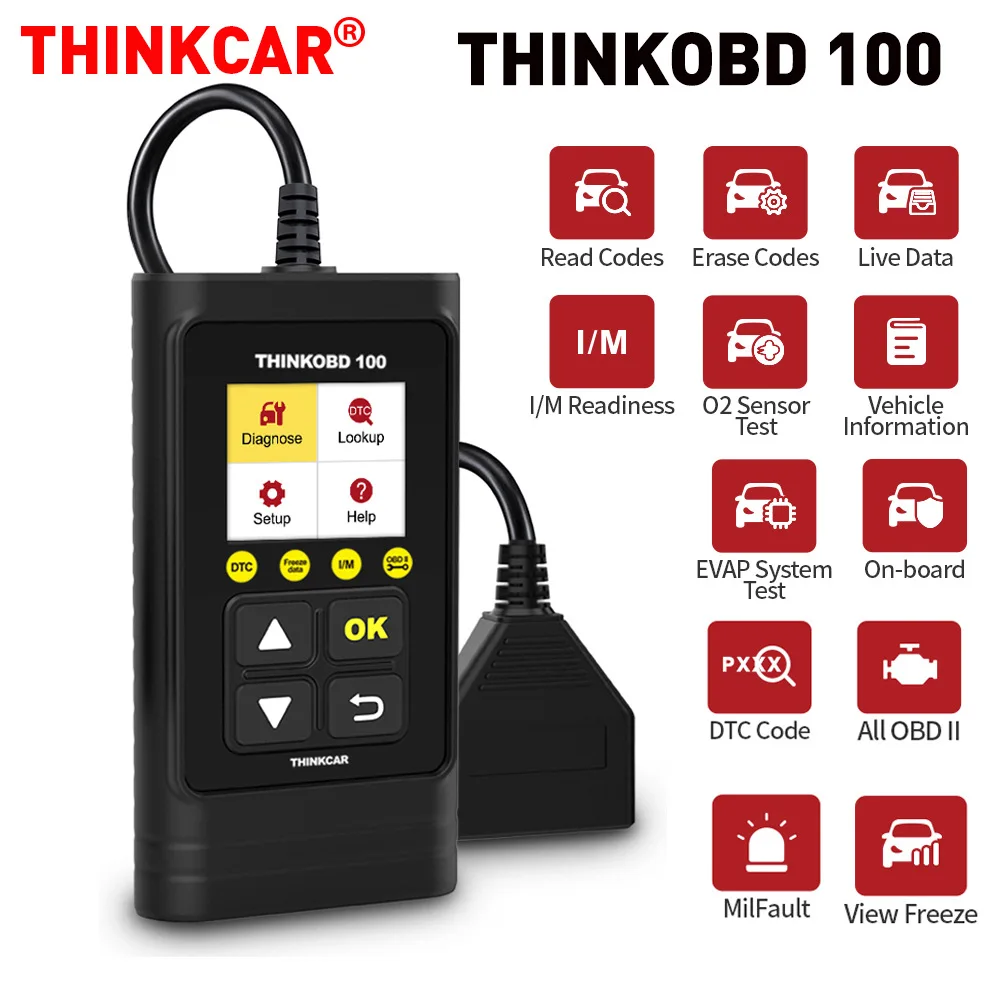 THINKCAR THINKOBD 100 Code Reader Obd2 Scanner for Auto Car Diagnostic Tools Obd 2 Functions Diagnosis