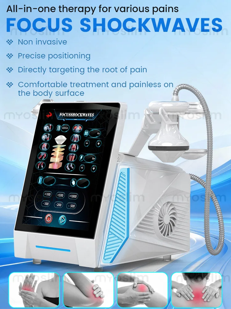 Focused Shockwave Therapy Machine Extracorporeal Focus Shock Wave Device Relieve Pain Stimulate Tissue Growth A63 Body Massager