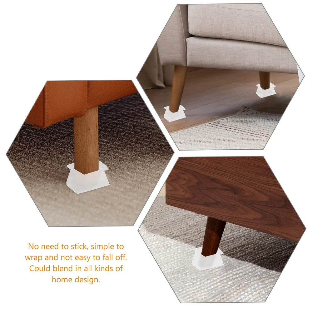 

14Pcs Table Chair Leg Protectors Silicone No Scratch Furniture Pads for Home Office Living Room Bedroom
