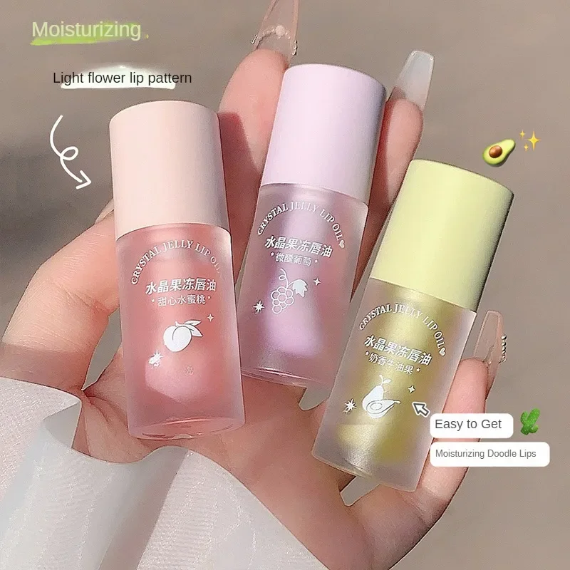 Fruitige Crystal Jelly Lip Olie Hydraterende Plumping Lip Jas Voor Lippenstift Clear Lip Voller Serum Tint Lippen Zorg Make-Up Cosmetisch