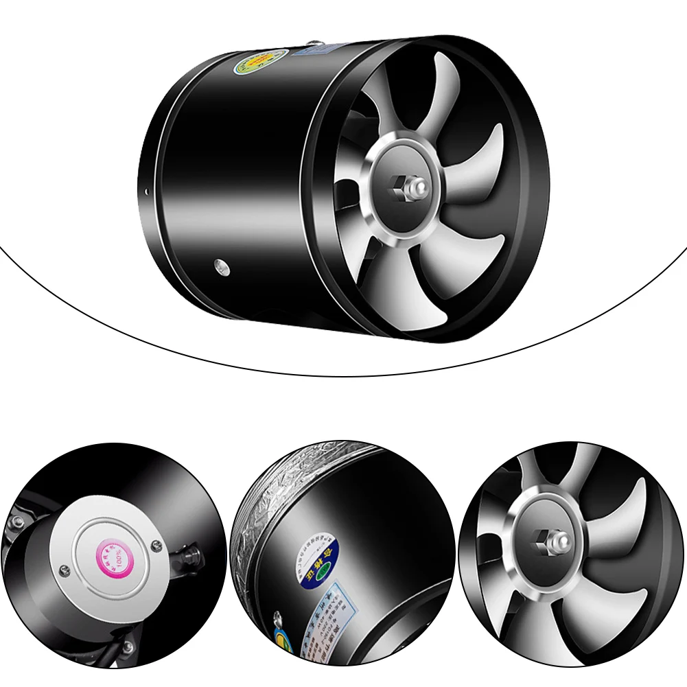 

Вентилятор для труб 4, 6, 8 дюймов, малошумный мини-вытяжной вентилятор для кухни, ванной комнаты, столовой