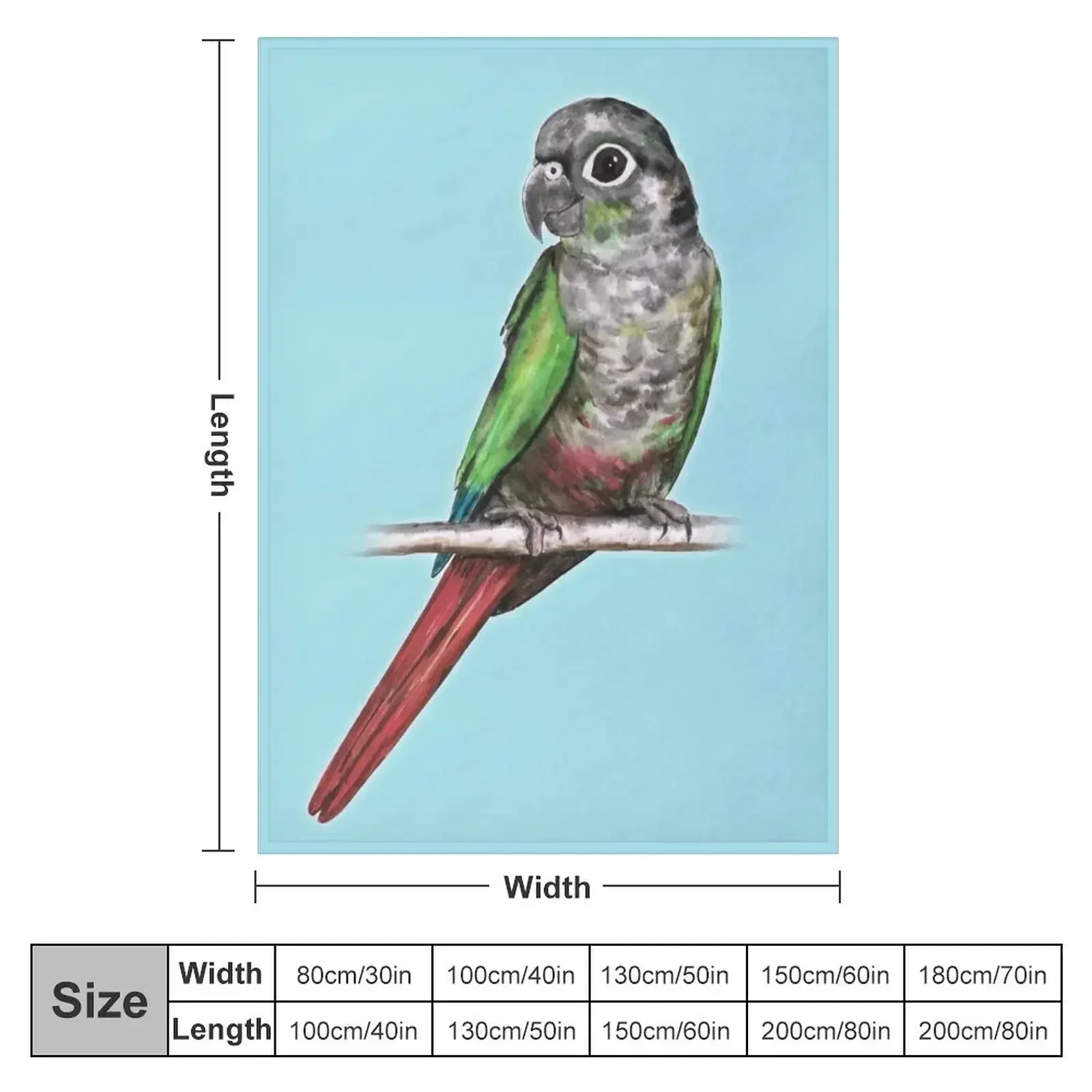 Green-cheeked conure Throw Blanket Plush For Decorative Sofa Decorative Sofa Decorative Throw Blankets
