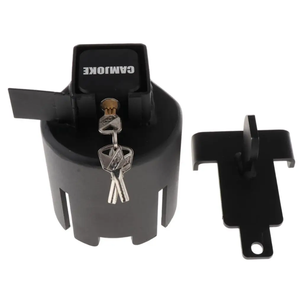 

High Strength Carbon Steel Trailer Coupler Lock Heavy Duty Hitch Security Accessory for 2 Inch and 2 5/16 Inch Couplers