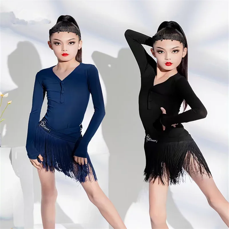 

Latin Dance Dress girl Diamond Tassel Professional Competition Suit Adult Children High-end Custom Stage Costume Tango Costume