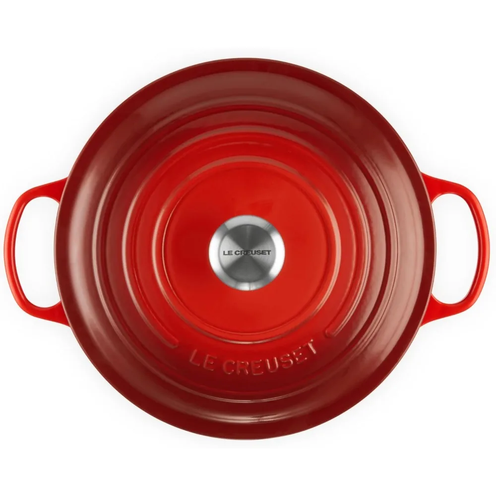 Enameled Cast Iron Signature Round Dutch Oven, 7.25 qt., Cerise