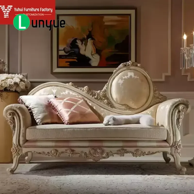 Antique White Modern Single Sofa Bed Fabric High Elastic Sponge Cushion Backrest Basic Living Room Furniture Space Saving