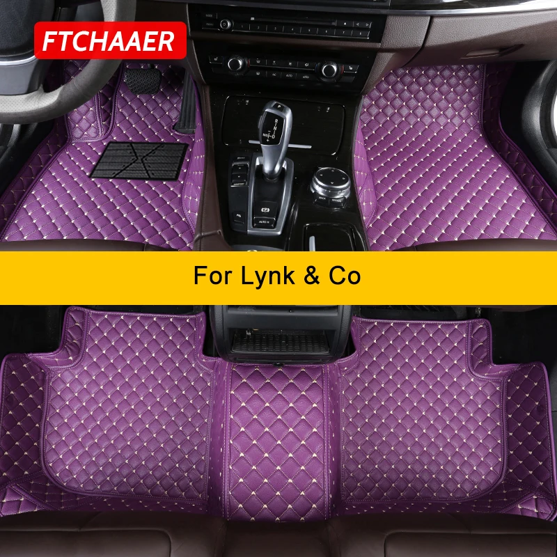 FTCHAAER Custom Car Floor Mats For Lynk & Co 01 02 03 05 06 09 Auto Carpets Foot Coche Accessorie