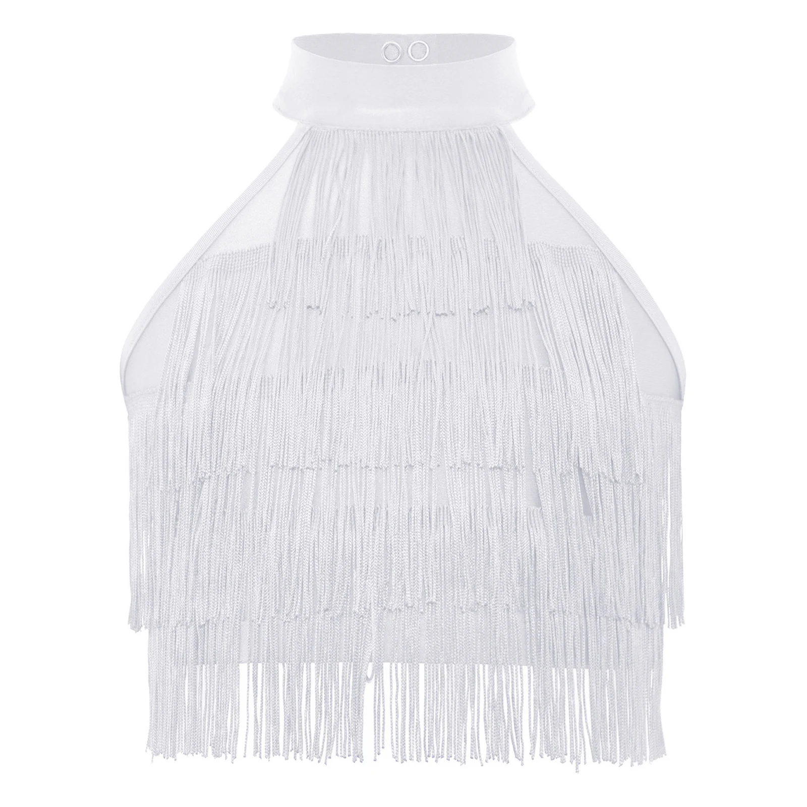 سترات رقص للفتيات مهدب ملابس هيبي لموسيقى الجاز ديسكو الهيب هوب أداء المسرح زي ملابس الشارع للأطفال قطع علوية قصيرة معدنية لامعة