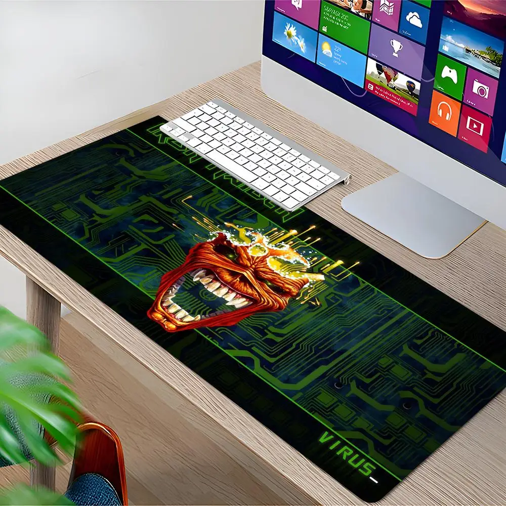 I-I-Iron M-Maiden Mouse Pad Gamer Keyboard Mouse Mat Rubber Cartoon Big Motbook Computer PC Mousepad