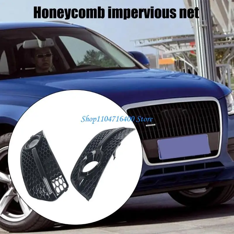 

y1gd 8R0807681A 8R0807682A Front Bumper Lower Grille Auto Bumper Grilles Guard For 2009-2012 ABS Grill Black