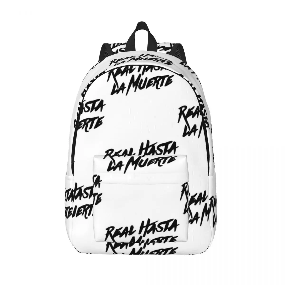 Real Hasta La Muerte Anuel Uma Mochila para Homens e Mulheres, Ensino Médio Adolescente, Caminhada, Mochila de Viagem, Laptop, Bolsa de Ombro para Computador, Presente