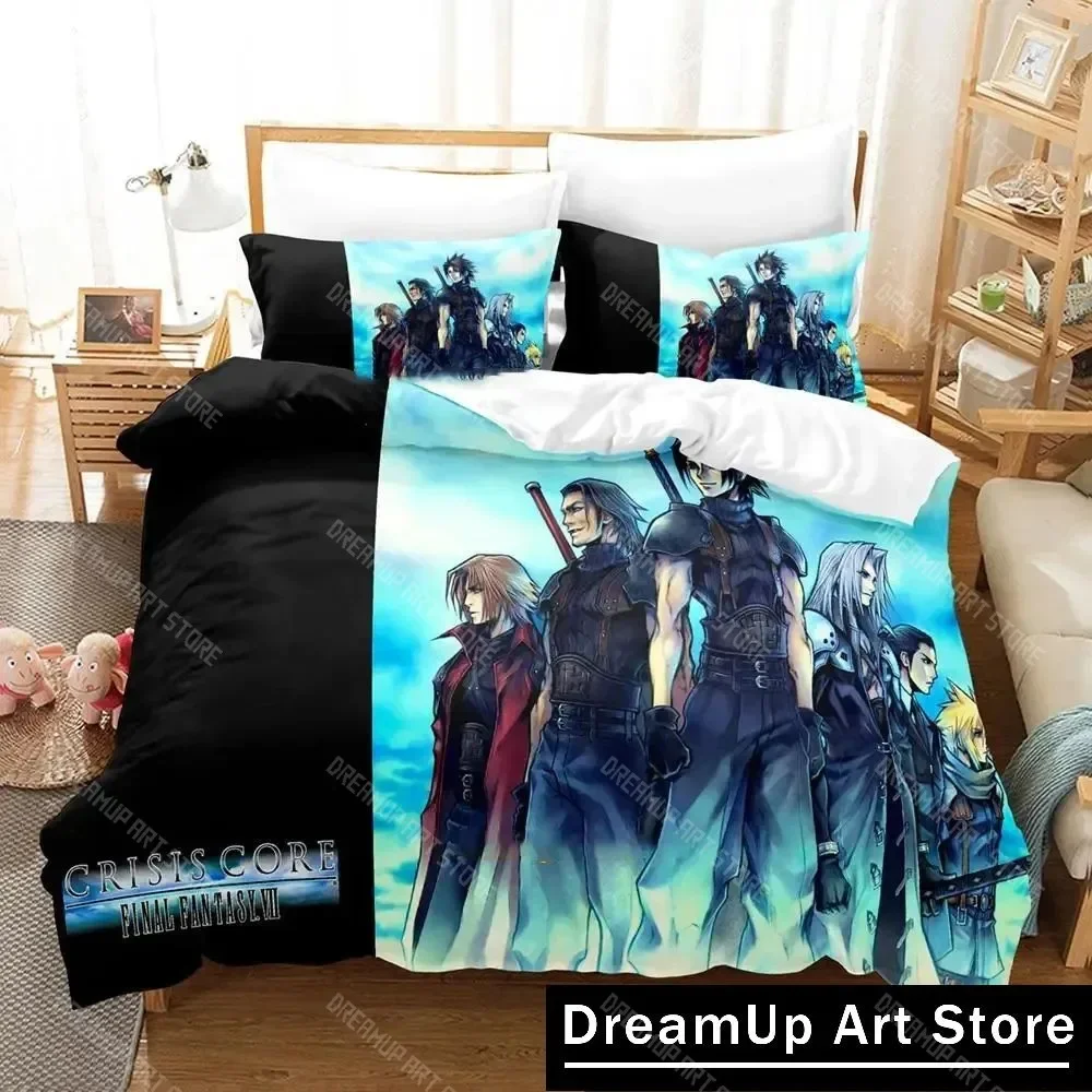 

Комплект постельного белья с 3D принтом Crisis Core Final Fantasy VII для мальчиков и девочек Twin Queen King Size, пододеяльник, наволочка, кровать для мальчиков и взрослых