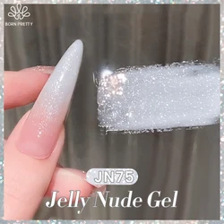BORN PRETTY White Glitter Gel Nail Polish Moonlight Milk Sparking Shining White Color Soak Off UV Translucent Jelly Gel Polish