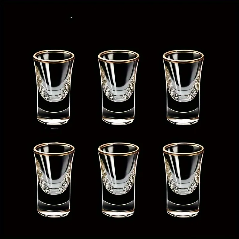 Elegant 6/12 Piece 0.5oz Shot Glass Set - Perfect Chinese Spirit & Whiskey Glasses for Valentine's Gift, Party & Bar Use