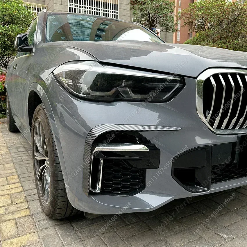BMW X5 G05 M 스포츠 2019-2022용 2피스 프론트 범퍼 립 스포일러 사이드 스플리터 디퓨저 바디킷 튜닝 윈드 나이프 스티커 커버 썸네일 5