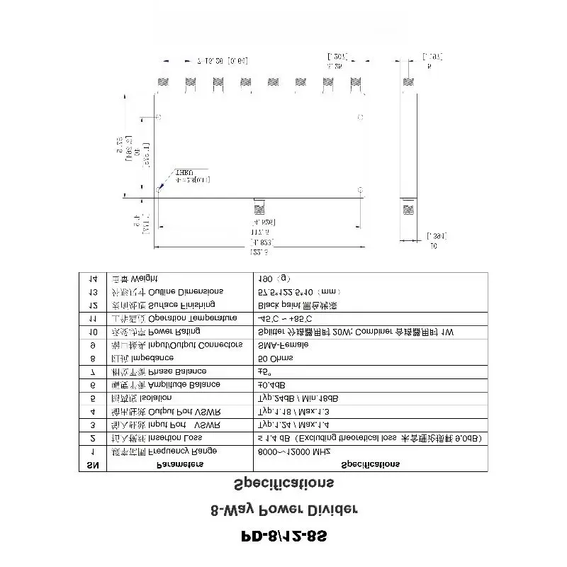 PD - 8/12-8 S 8-12GHz 20W X-Band RF Microwave