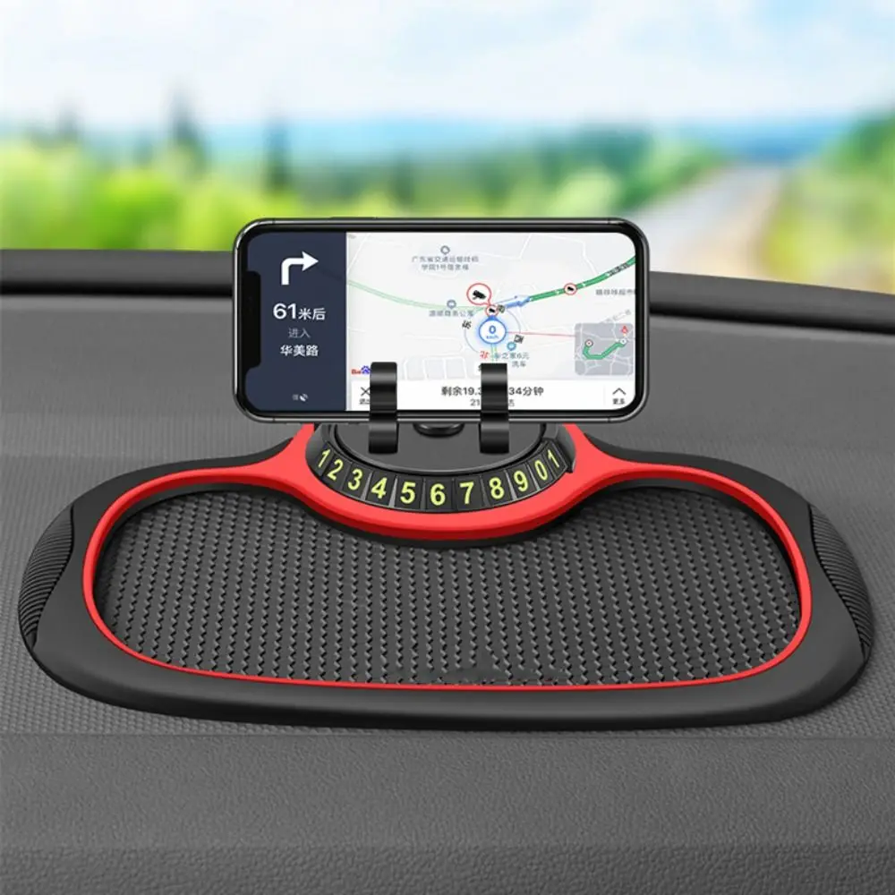 Anti-Slip Car Phone Holder Pad Sticky Adhesive Car Anti-Slip Mat Temporary Parking Plate 360 Rotation Dash Phone Mount