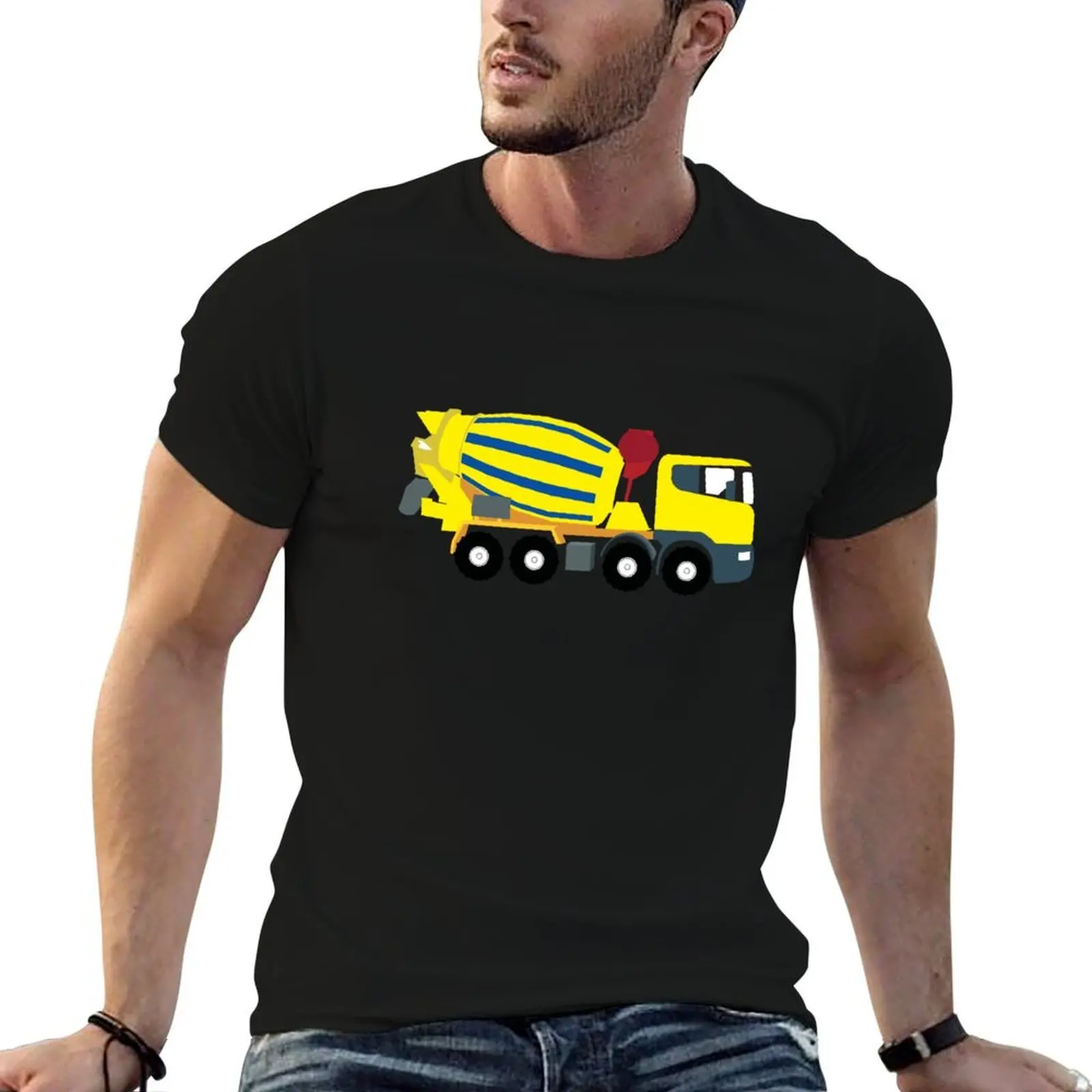 Concrete Cement Truck Construction Trucks T-Shirt valentines boutique clothes oversized graphic tee t shirts men