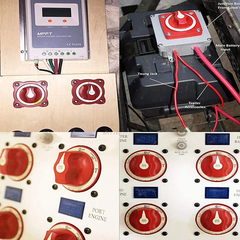 

M-Series Marine Boat 12-48V 100-300A Heavy Duty Isolator Disconnect Rotary 2 3 4 Position Battery Mass Switch Cut Single Dual