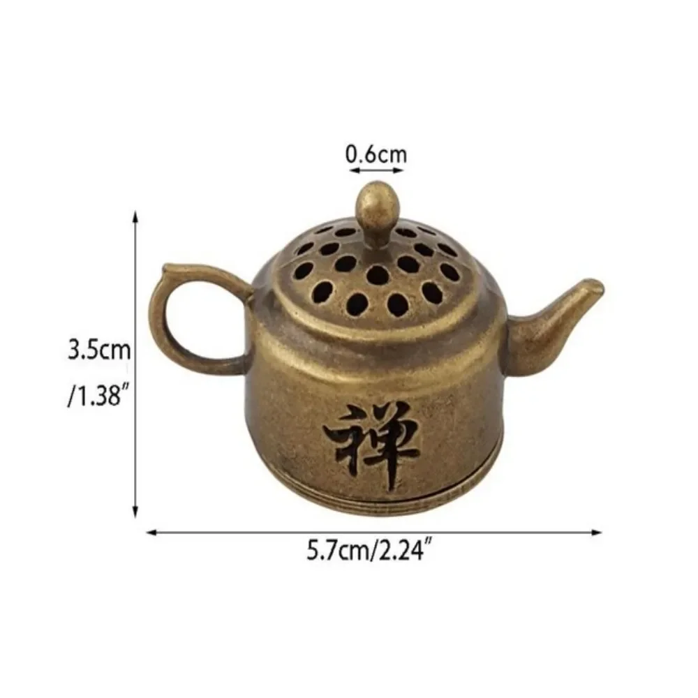 

2Pc Chinese Style Incense Burner Alloy Tiny Teapot Shape Incense Holder Home