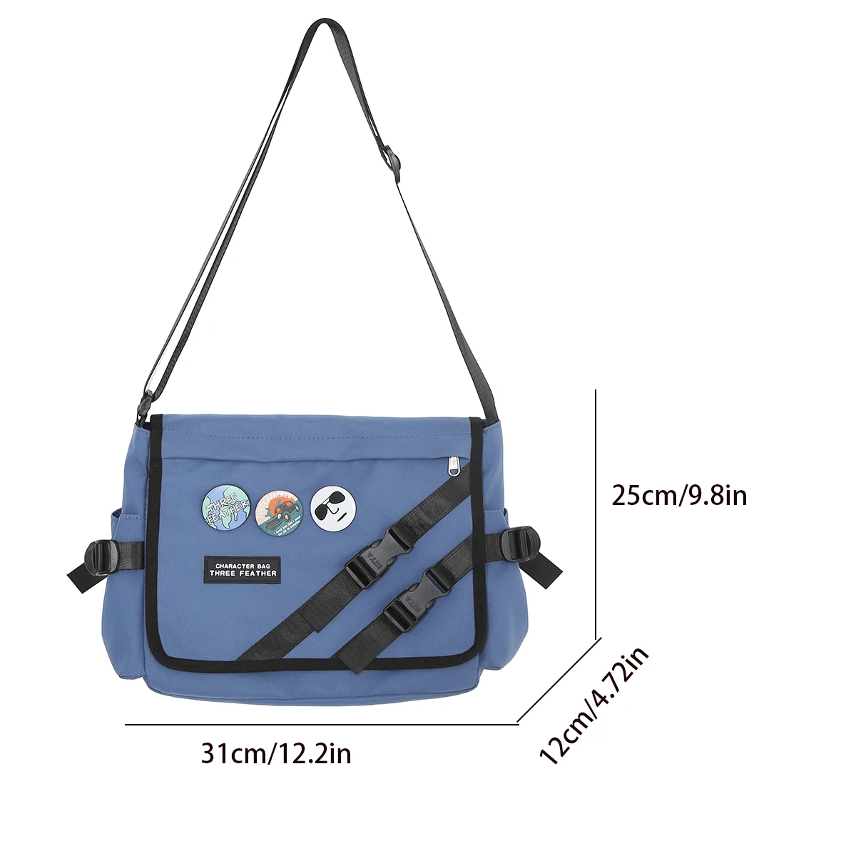 Nylon Handbags Shoulder Bag Large Capacity Crossbody Bags for Teenager Girls Men Harajuku Messenger Bag Student School Bags Sac