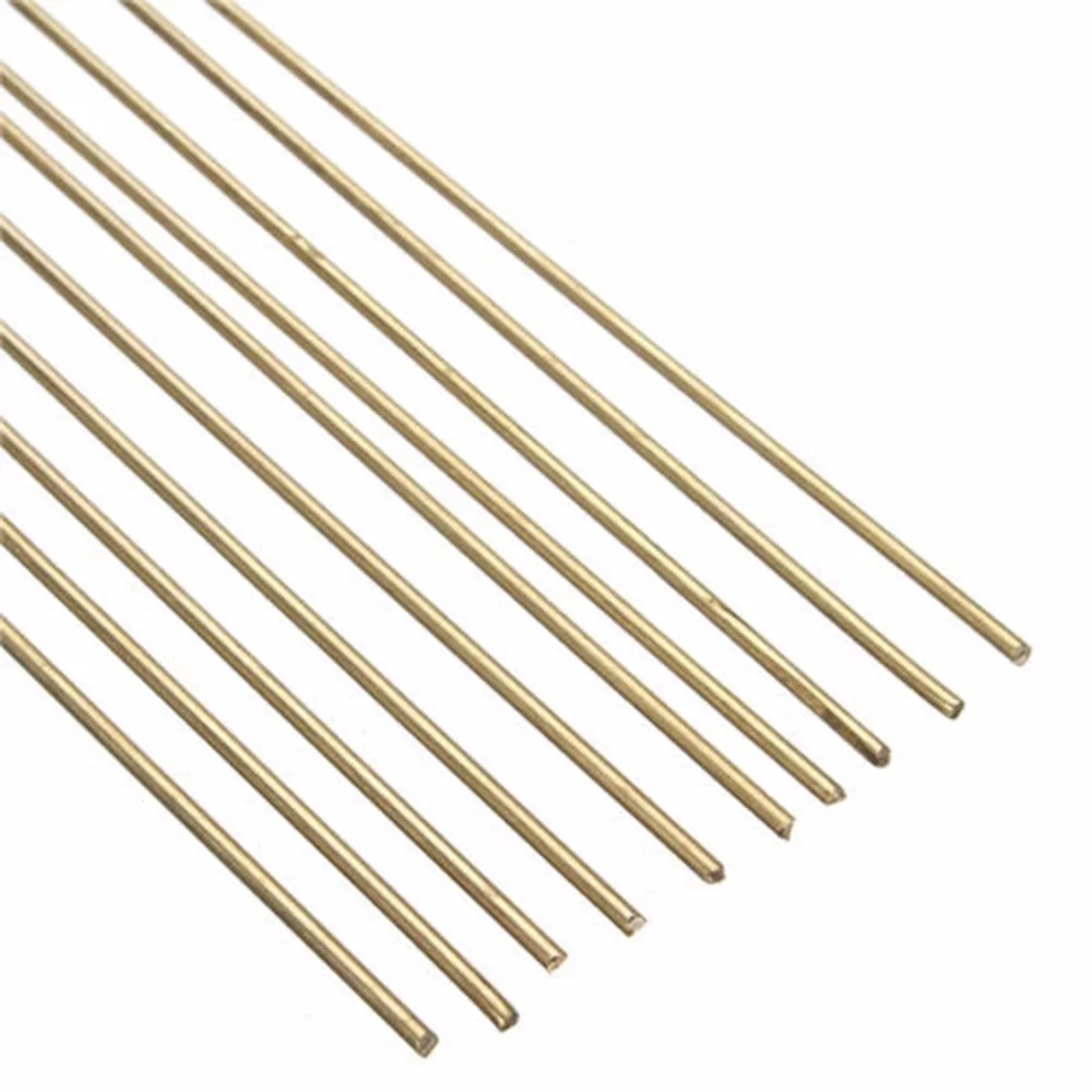 10pcs1.6x250mm Brass Rods Wires Sticks  Gold For Repair Welding Brazing Soldering