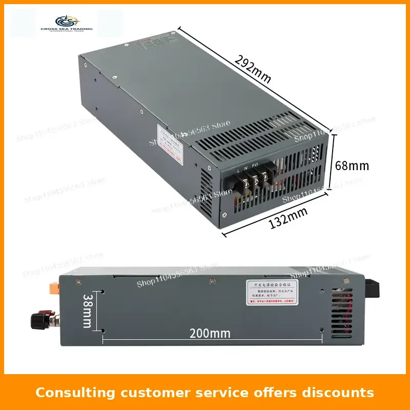 CHUX 1000W 1200W 1500W 2000W Industrial Switching Power Supply Adjustable Dc 12V 24V 36V 48V 55V 110V 220V 300V 350V DC Smps