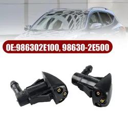 2Pcs Car Exterior Wear Accessories Car Front Windshield Wiper Sprayer Nozzles Washer Jet Nozzle for Hyundai Tucson MK1 2005-2010