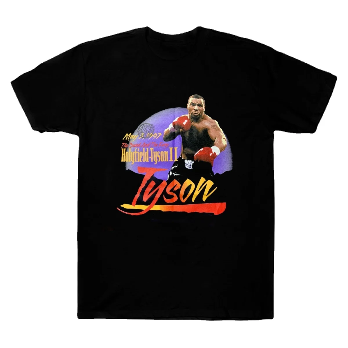 Vintage 90s Mike Tyson VS Holyfield T-Shirt. T-Shirt Summer Cotton Short Sleeve O-Neck Men's T Shirt New S-3XL