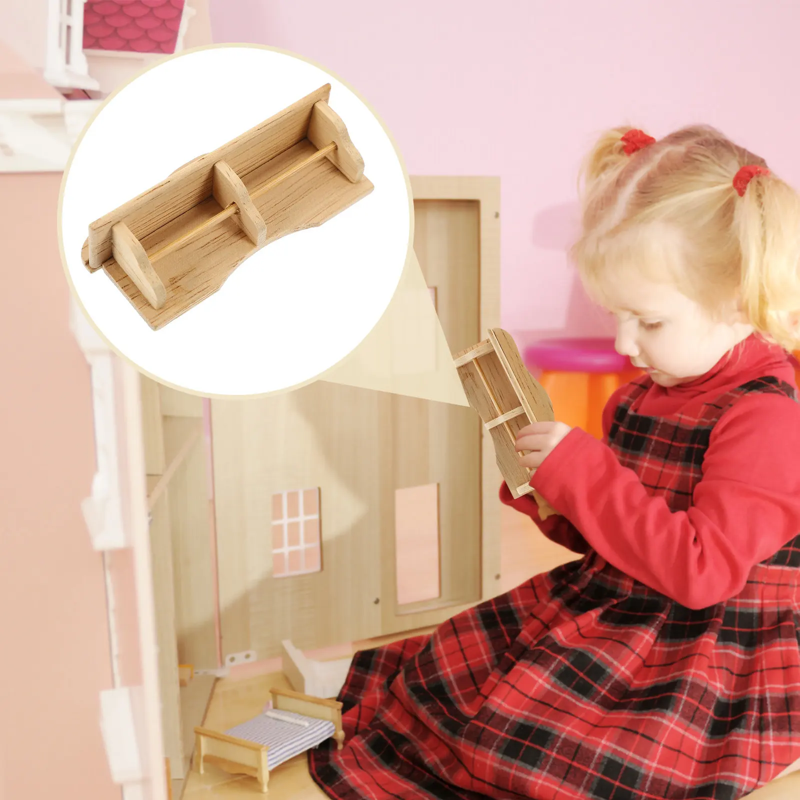 

Miniature Wooden Storage Rack 1 12 Scale Small Wooden Stand for Mini House Kitchen Bedroom Accessories Creative